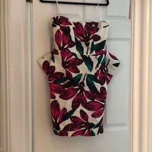 Milky floral bow back dress